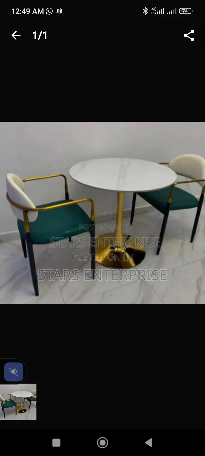 2 Seater Classic Marble Dining
