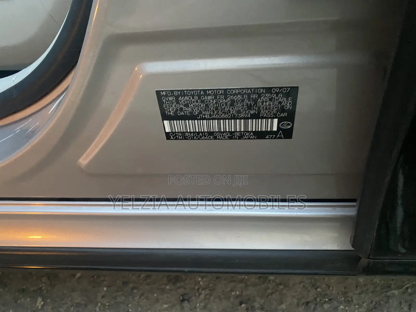 Lexus ES 350 2008 Black
