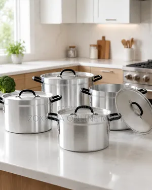 Heavy-Duty 4-Piece Aluminium Stock Pot Set