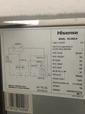 Hisense 225l Refrigerator Bottom Freezer