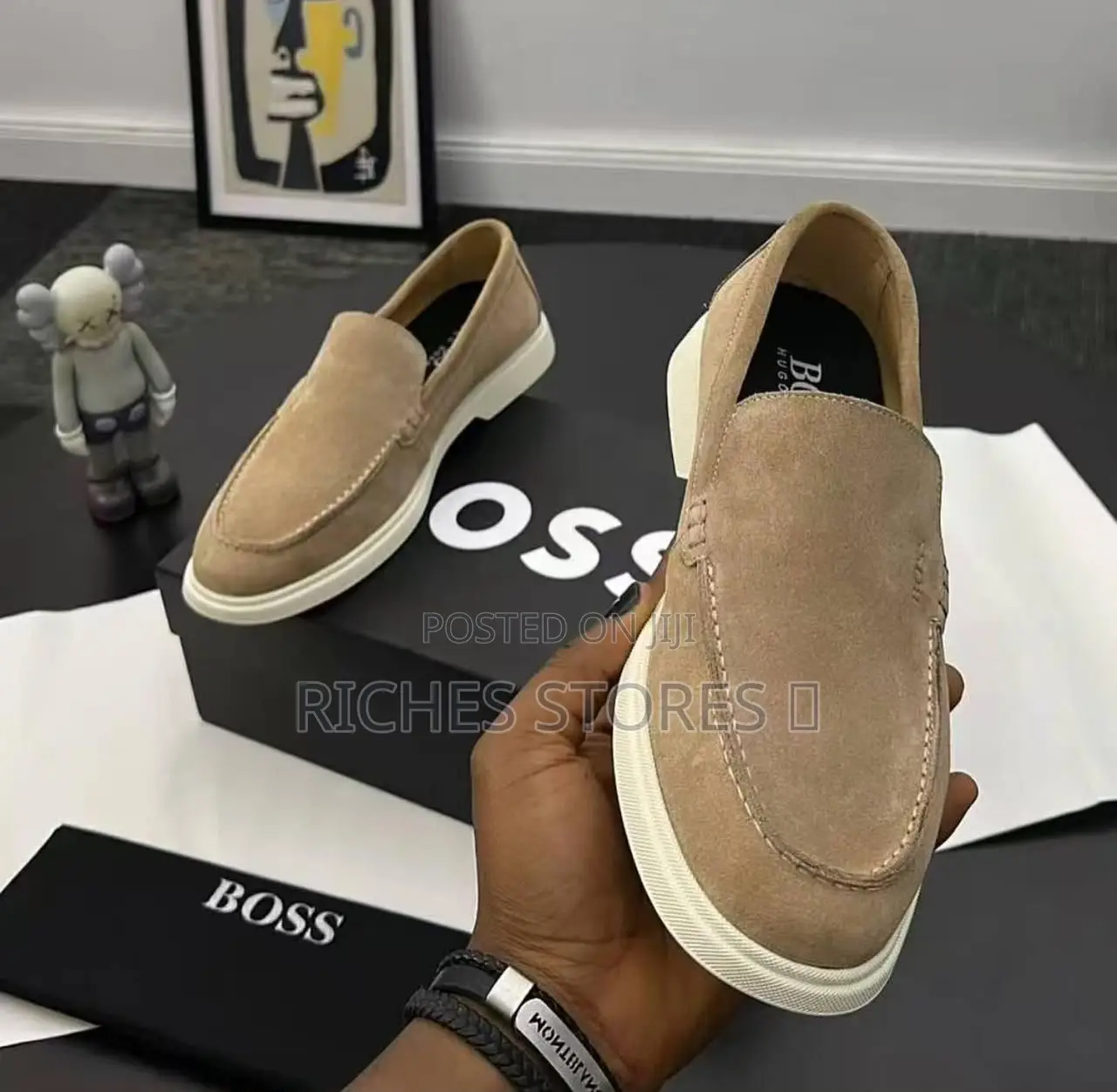 Boss Suede Leather Loafers