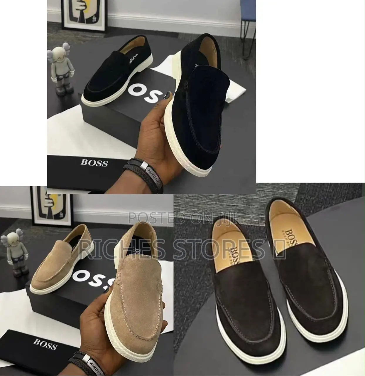 Boss Suede Leather Loafers