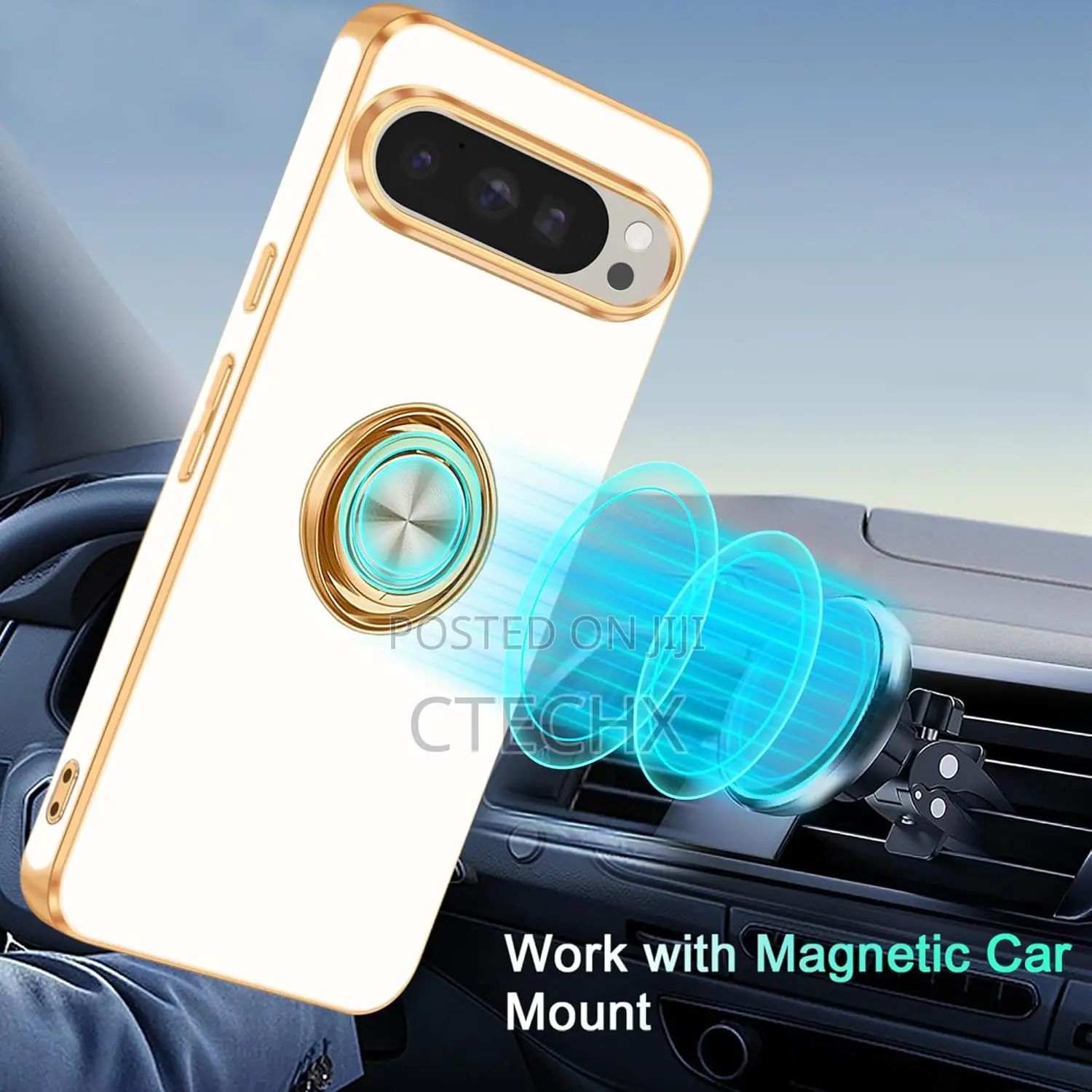 Google Pixel 9 Pro Case[With 360°Rotatable Ring Holder
