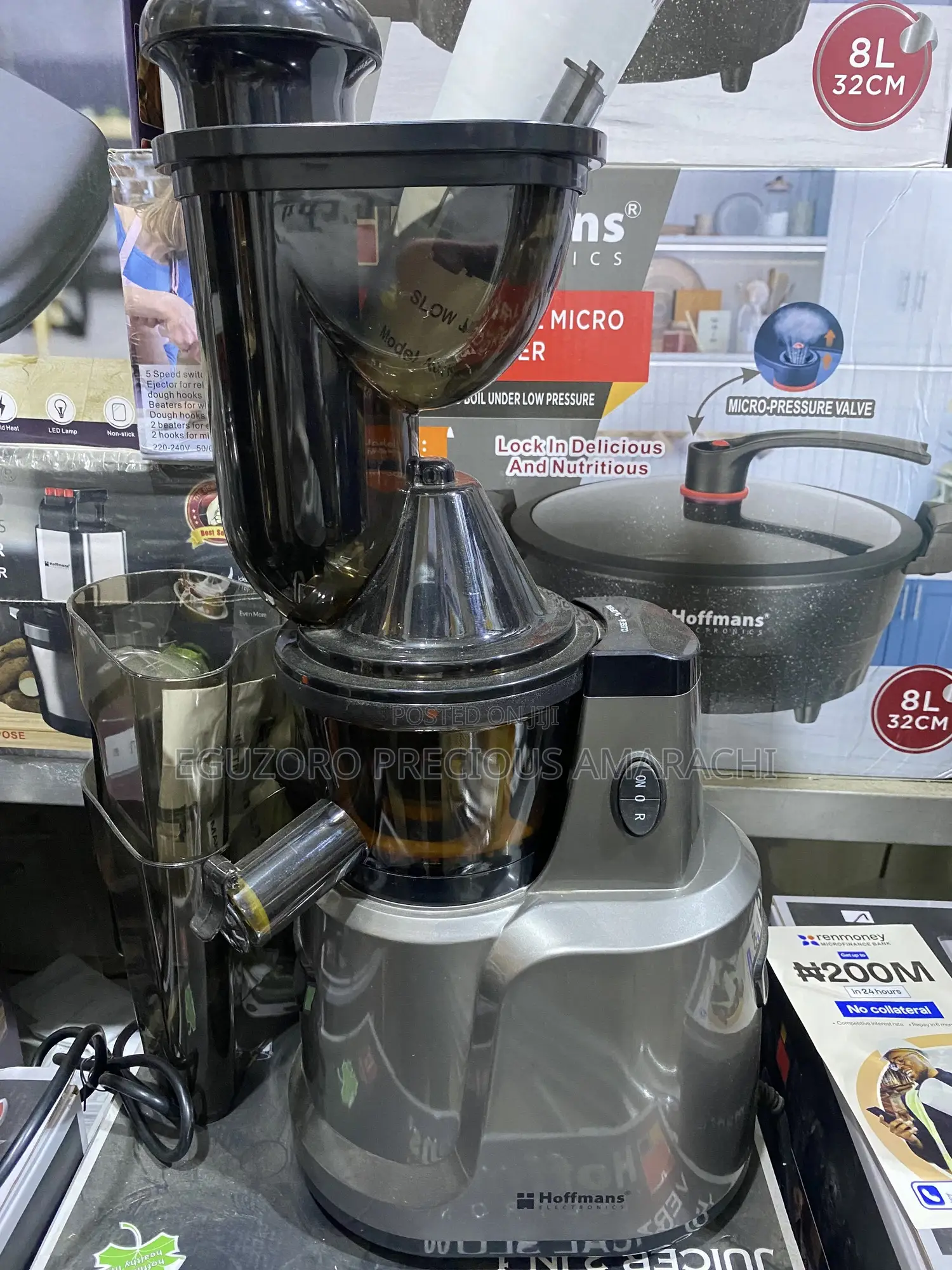 Hoffmans 2 in 1 Vertical Slow Juicer / Citrus Juicer