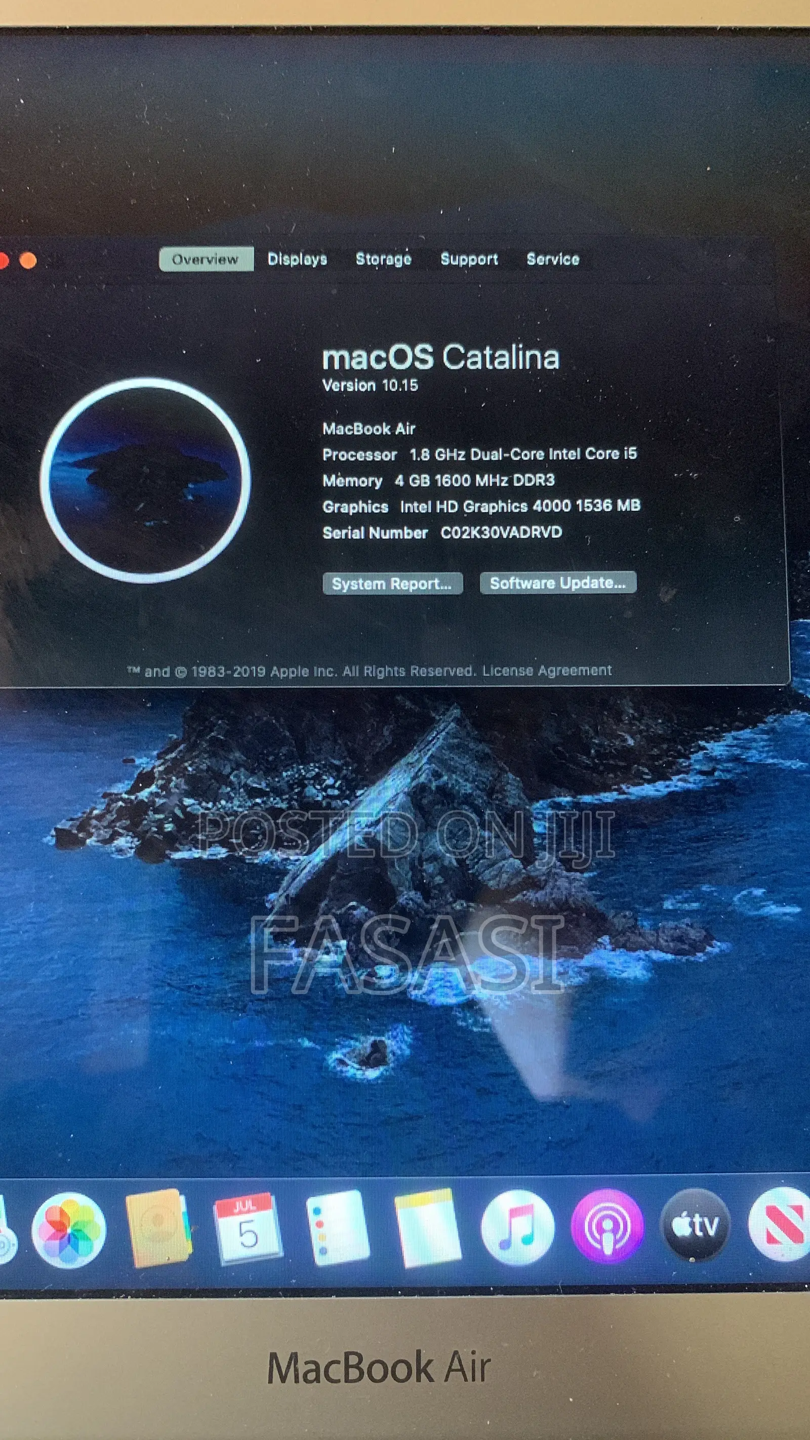 Laptop Apple MacBook Air 2012 4GB Intel Core i5 SSD 256GB