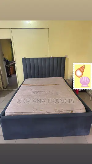 4.5 by 6 Bed Frame and Dressing Table With Mirror