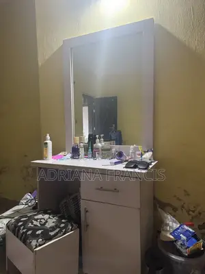 4.5 by 6 Bed Frame and Dressing Table With Mirror