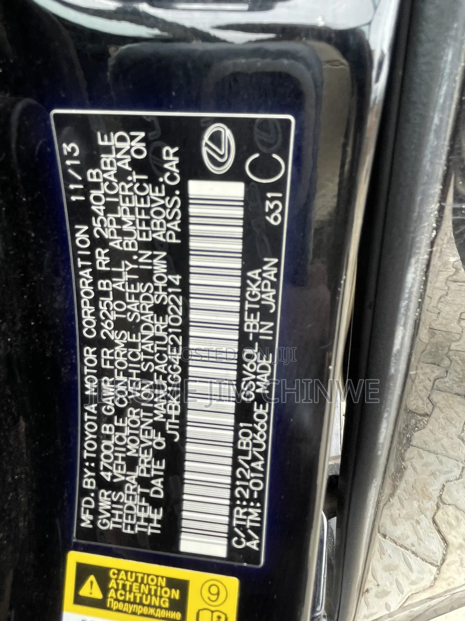 Lexus ES 2014 Black