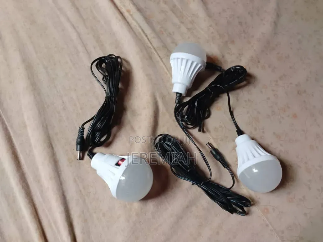 Cafini Solar Lighting System With Detachable Battery 3 Led Bulbs
