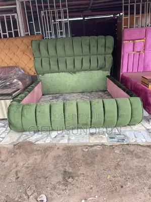 Black and Off White Bed Stand