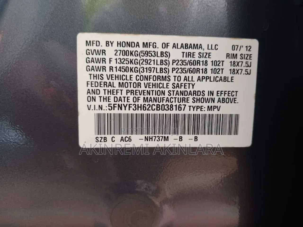 Honda Pilot 2013