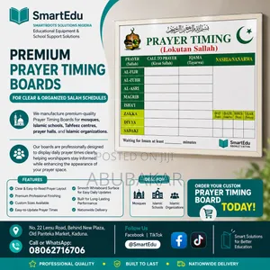 Premium Prayer Timing Board