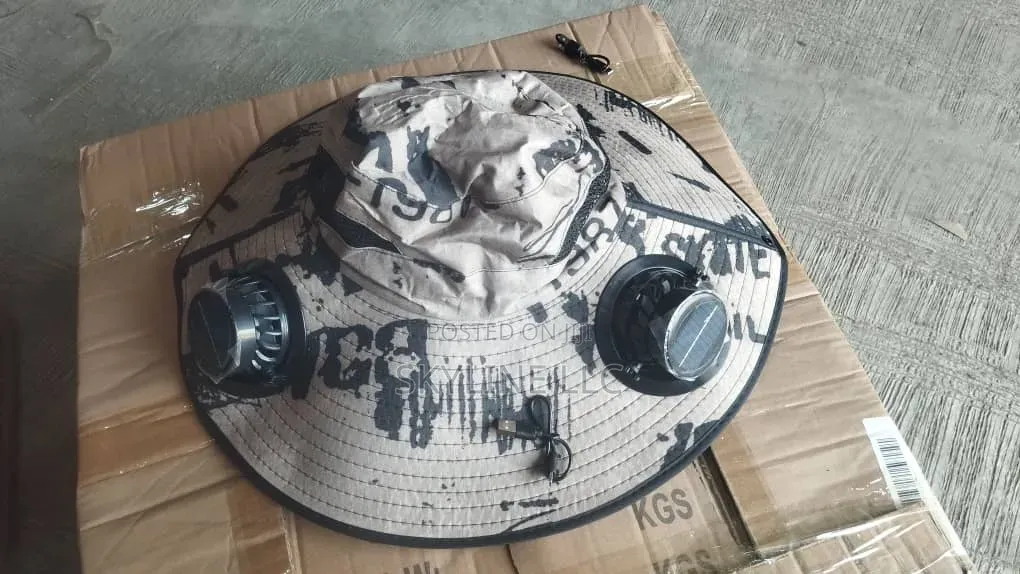 Solar Fan Hat (Camo Style)