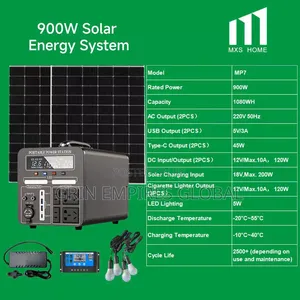 MXS Home 900w Solar Energy System, Portable Power Station