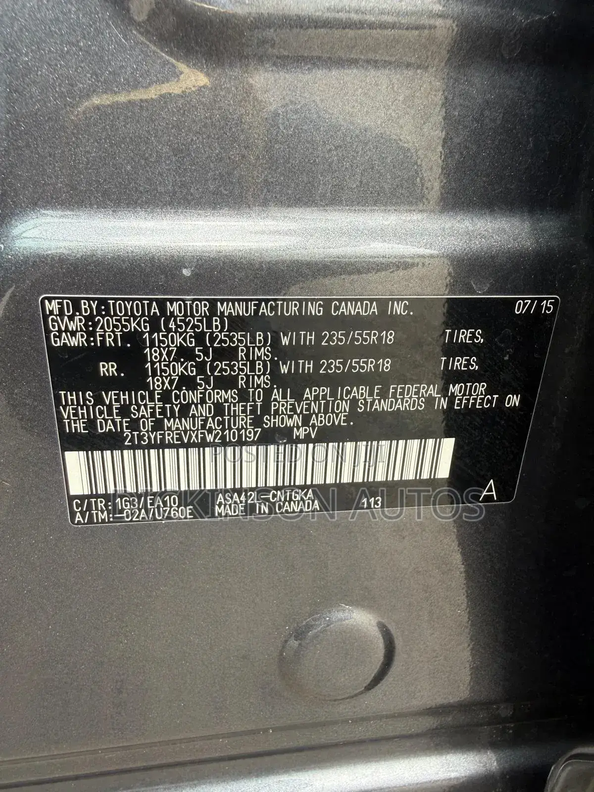 Toyota RAV4 2015 Gray