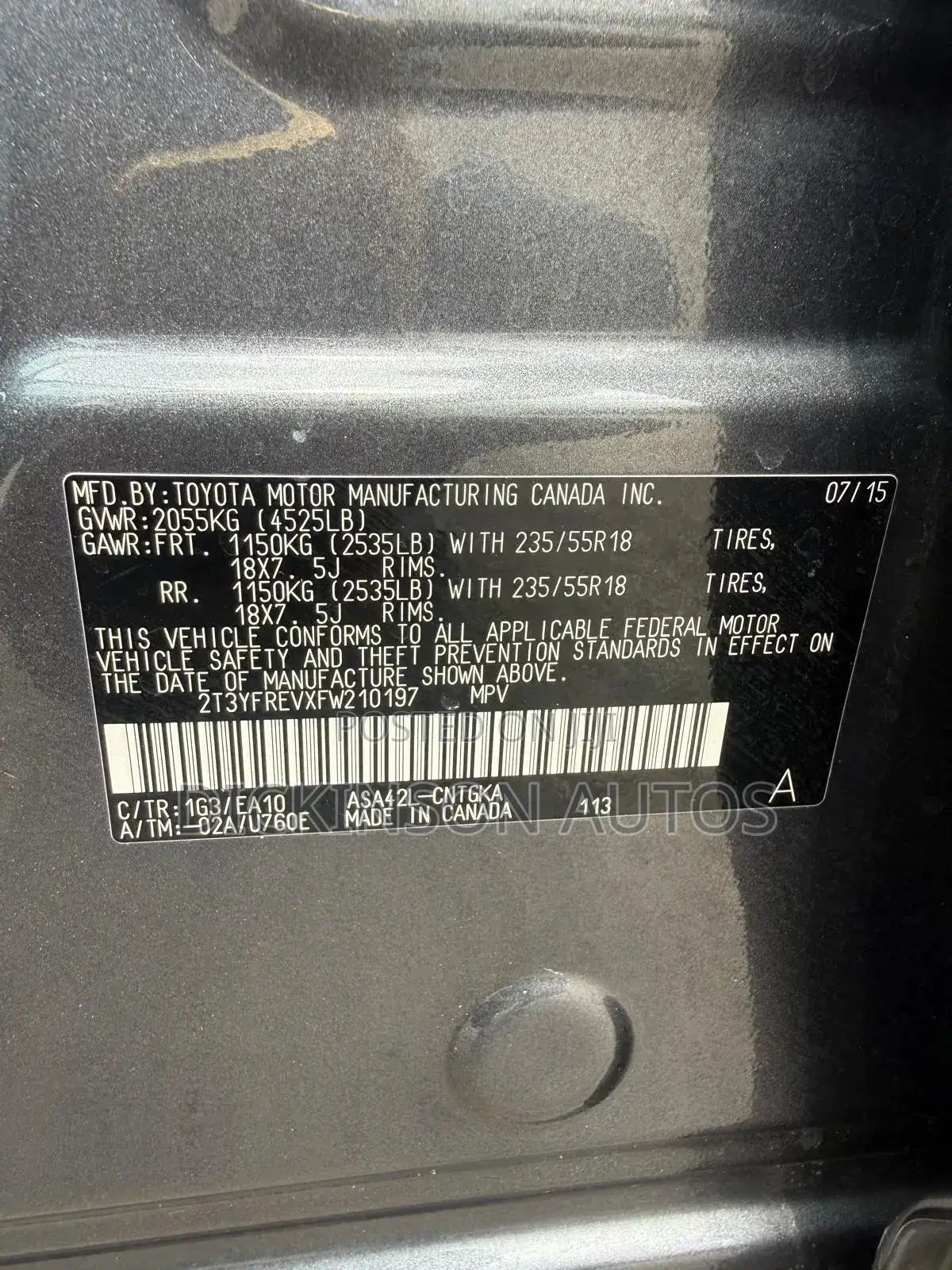 Toyota RAV4 2015 Gray