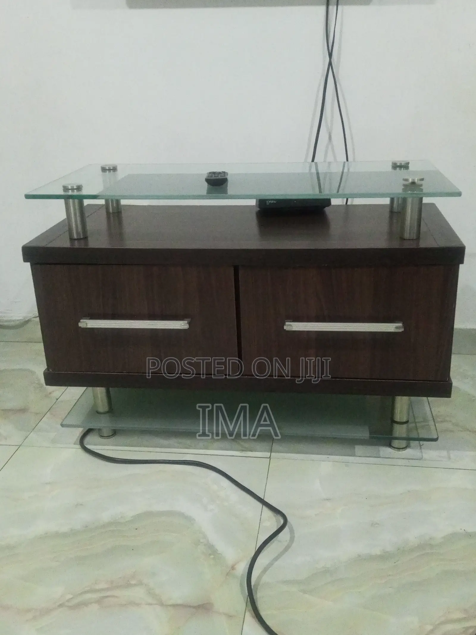 Modern Glass Top Tv Console