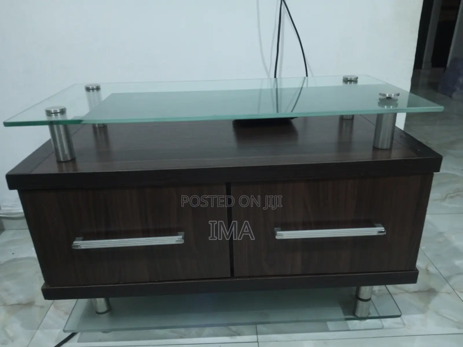 Modern Glass Top Tv Console