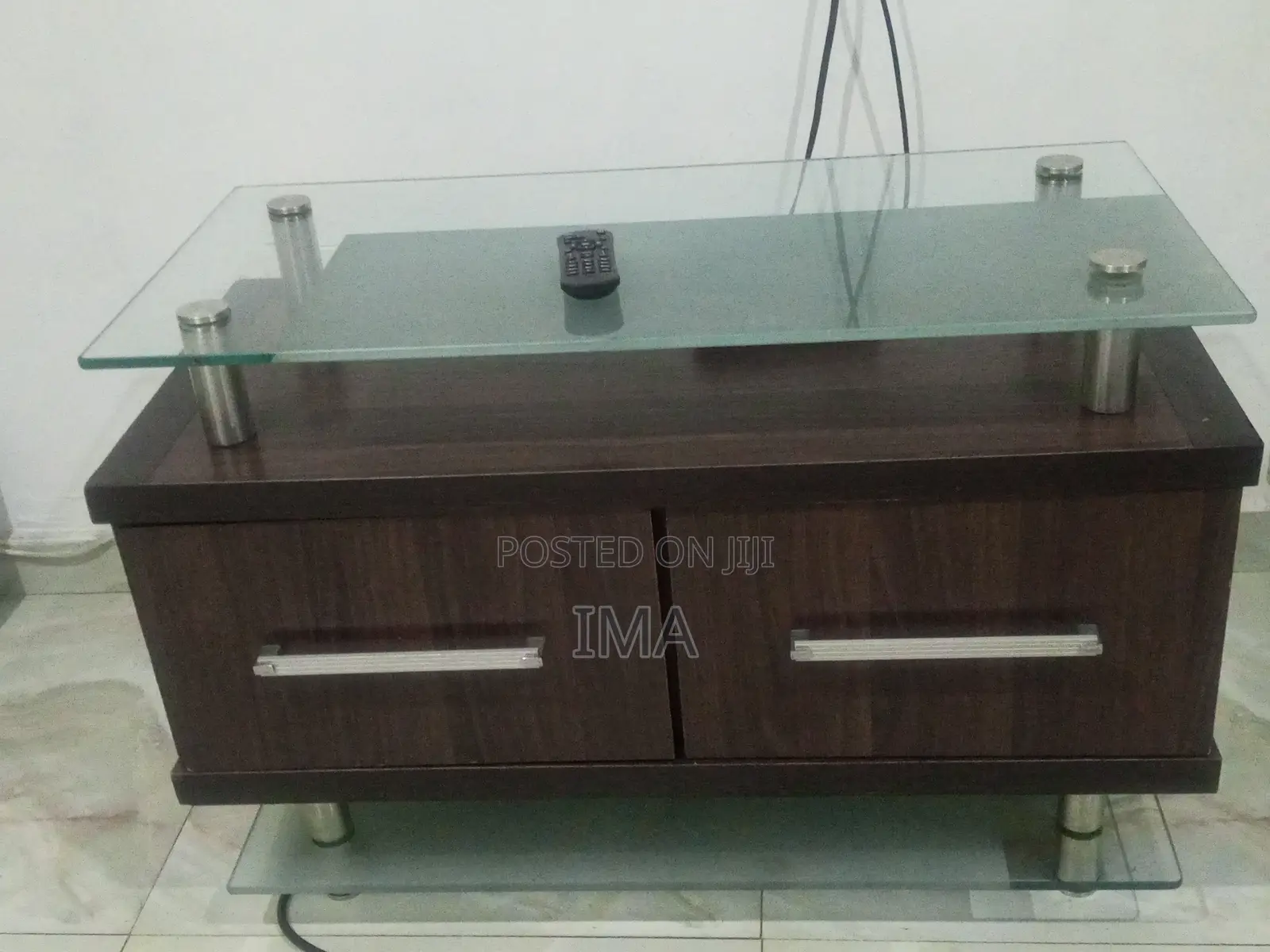 Modern Glass Top Tv Console