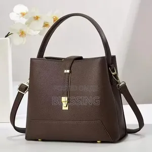 Luxury Pebbled Bucket Handbag 2in 1 Top Handbag and Crossbody Bag