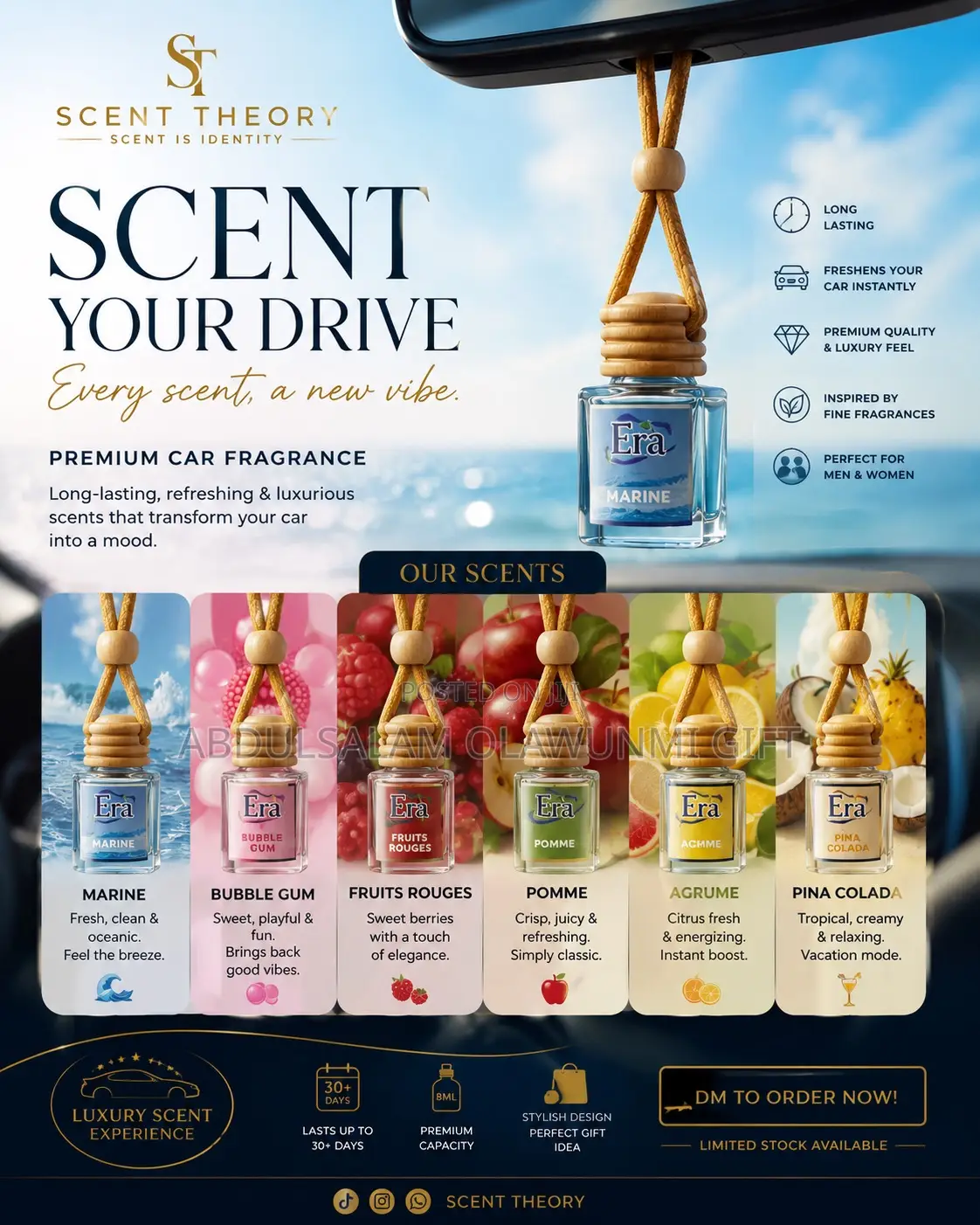 Car Perfume Diffuser – Long Lasting Fragrance