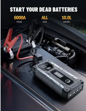 Premium Car Battery Jump Starter - All Petrol Cars -10l Diesel - 6000a
