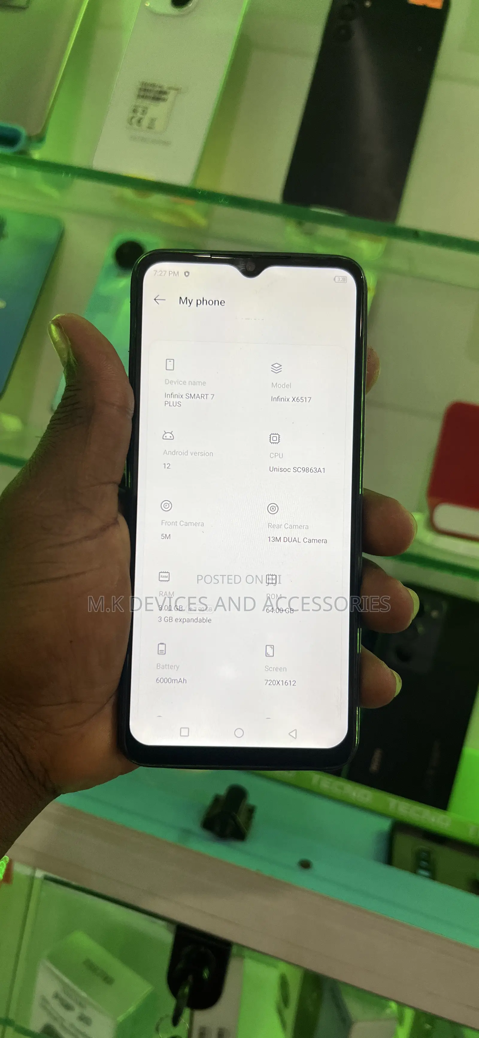 Infinix Smart 7 Plus 64 GB Black