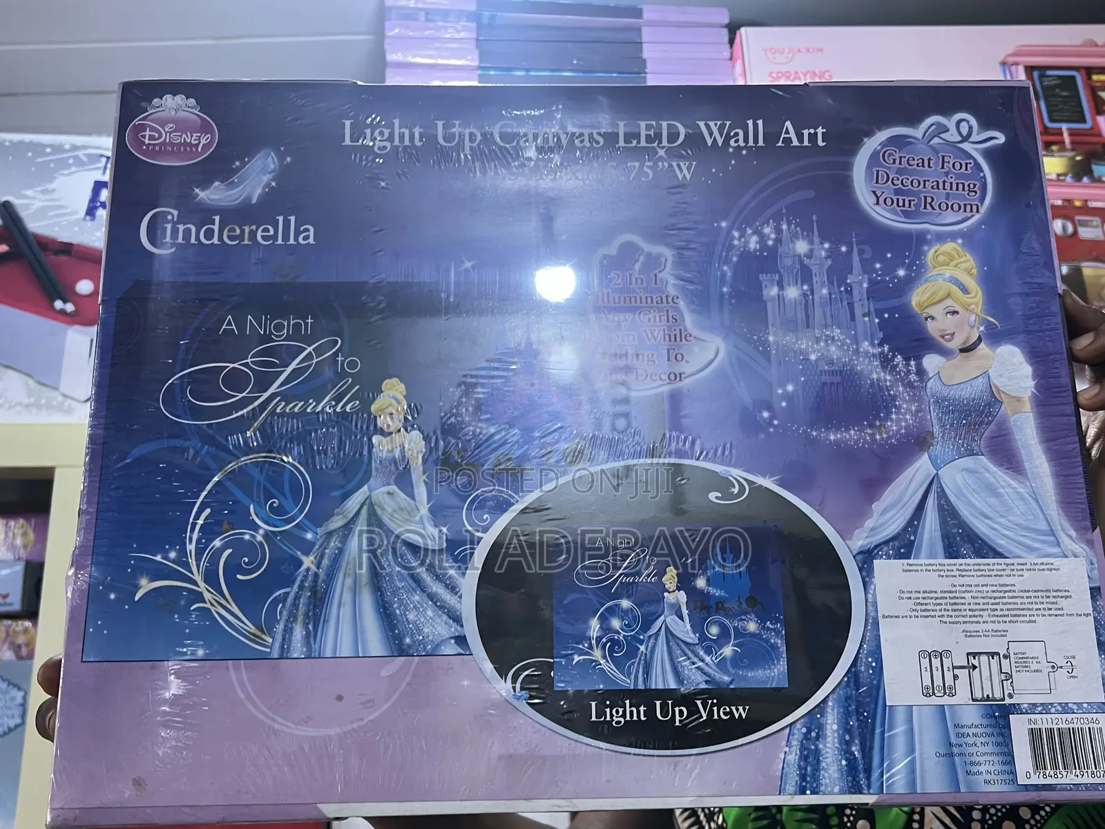 Cinderella-Themed Light Up Canvas Led Wall Art