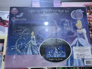 Cinderella-Themed Light Up Canvas Led Wall Art