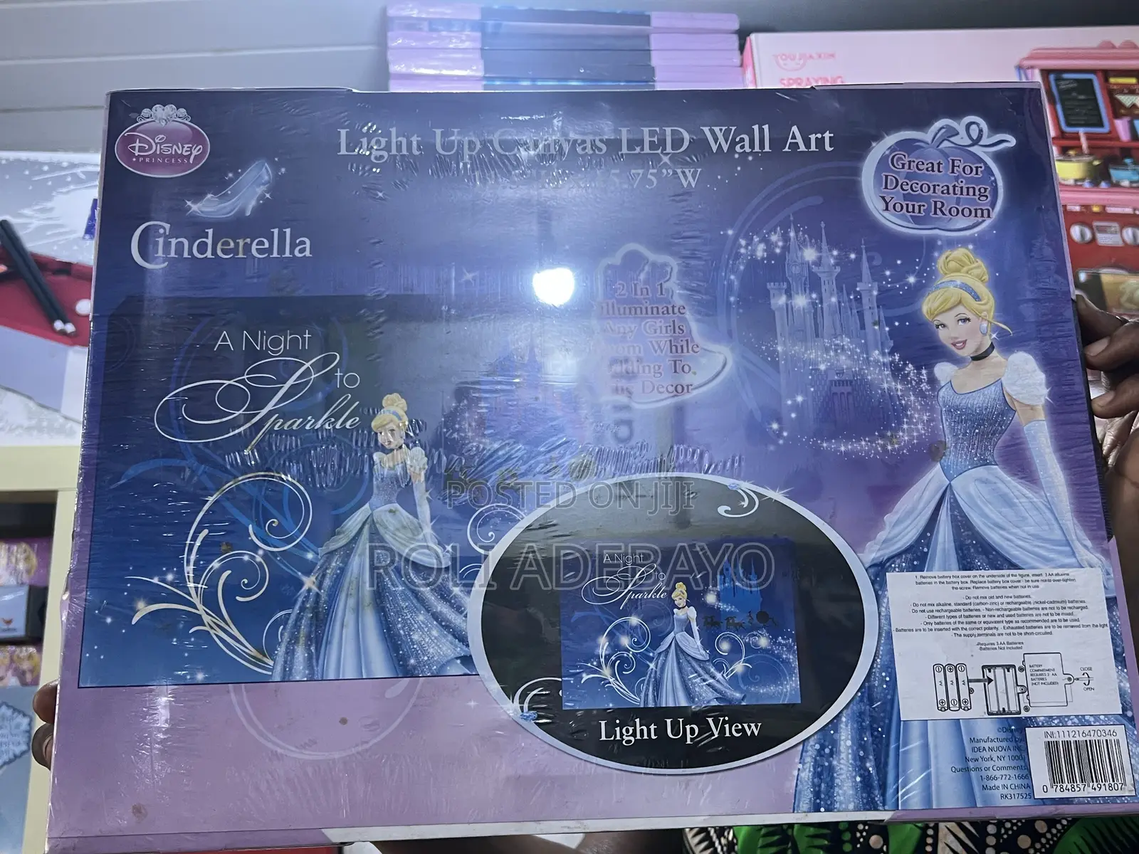 Cinderella-Themed Light Up Canvas Led Wall Art