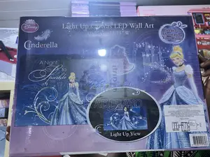 Cinderella-Themed Light Up Canvas Led Wall Art