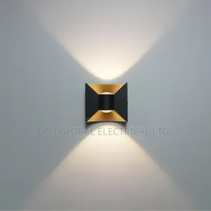 Modern Black Gold Up Down Led Wall Light – X-Shape Dual Beam Wall