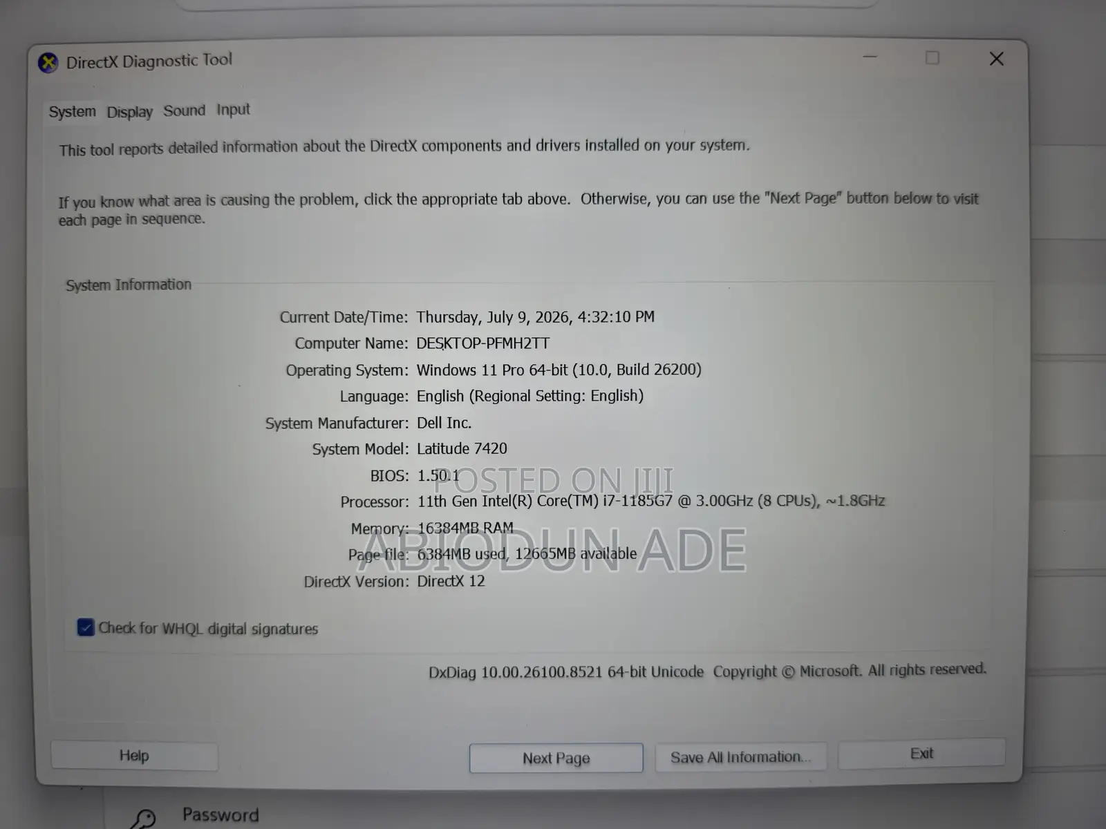 Laptop Dell Latitude 7420 16GB Intel Core i7 SSD 512GB