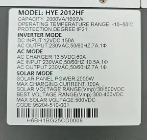 Helios Hybrid Inverter 2kva/24v