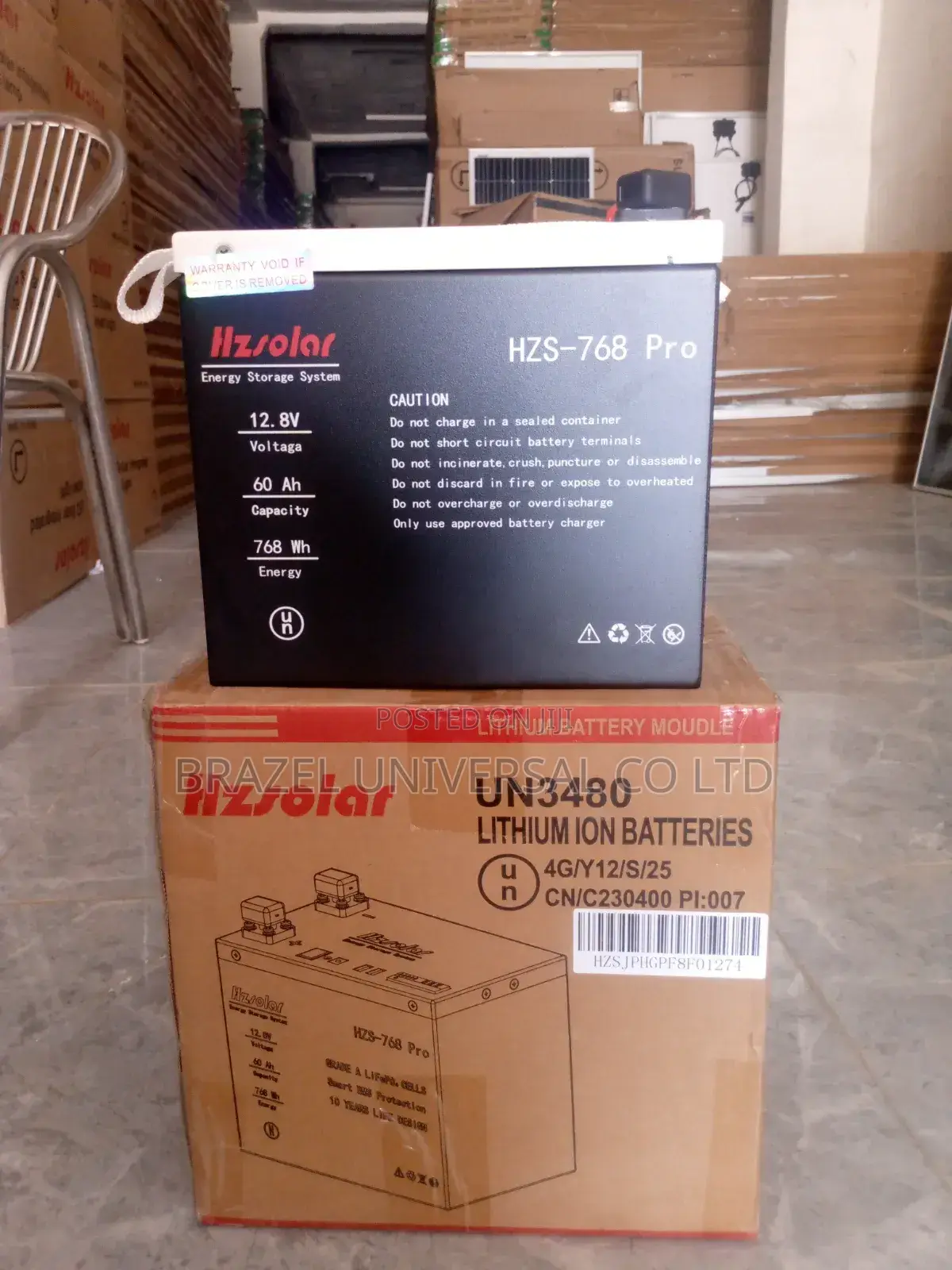 Hz Solar 768kwh Lithium Battery 12v