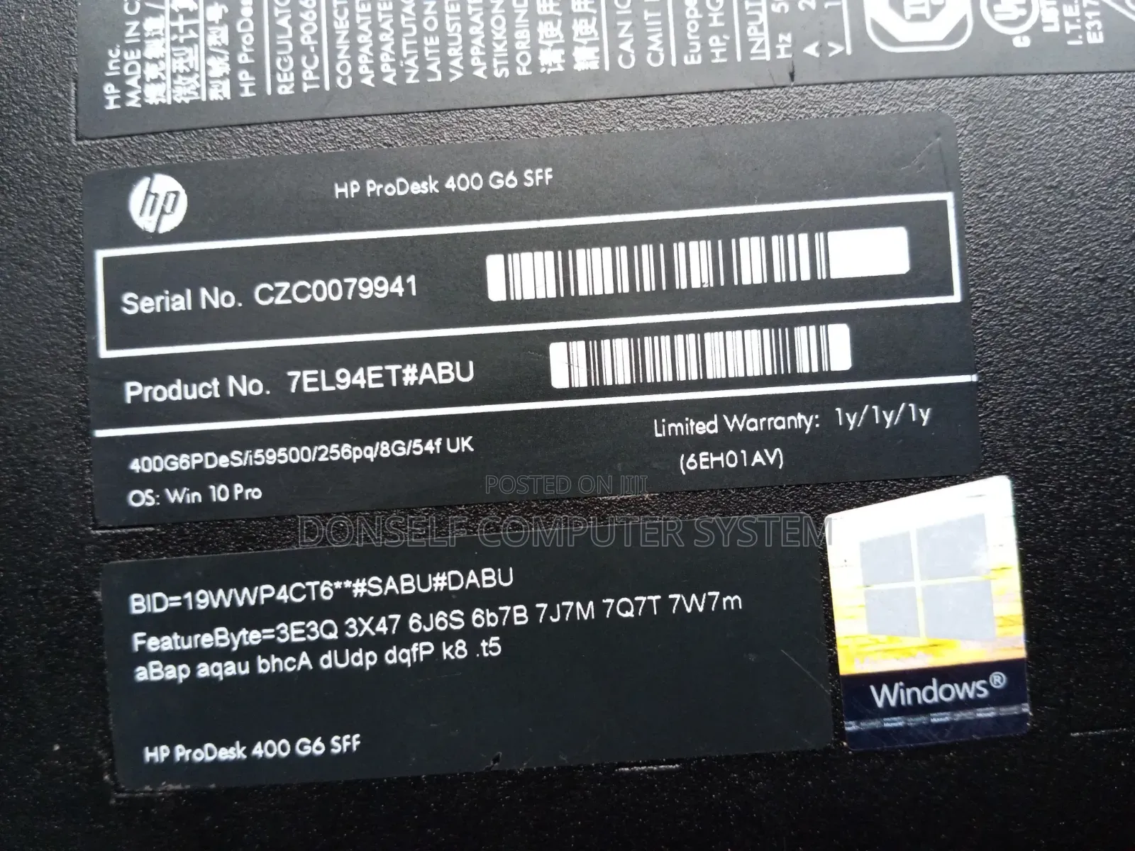 Desktop Computer HP 290 G4 8GB Intel Core i5 HDD 500GB