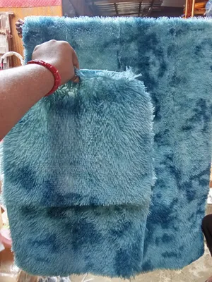Fluffy Washable Side Rug--4ft X 5ft With Foot Mat