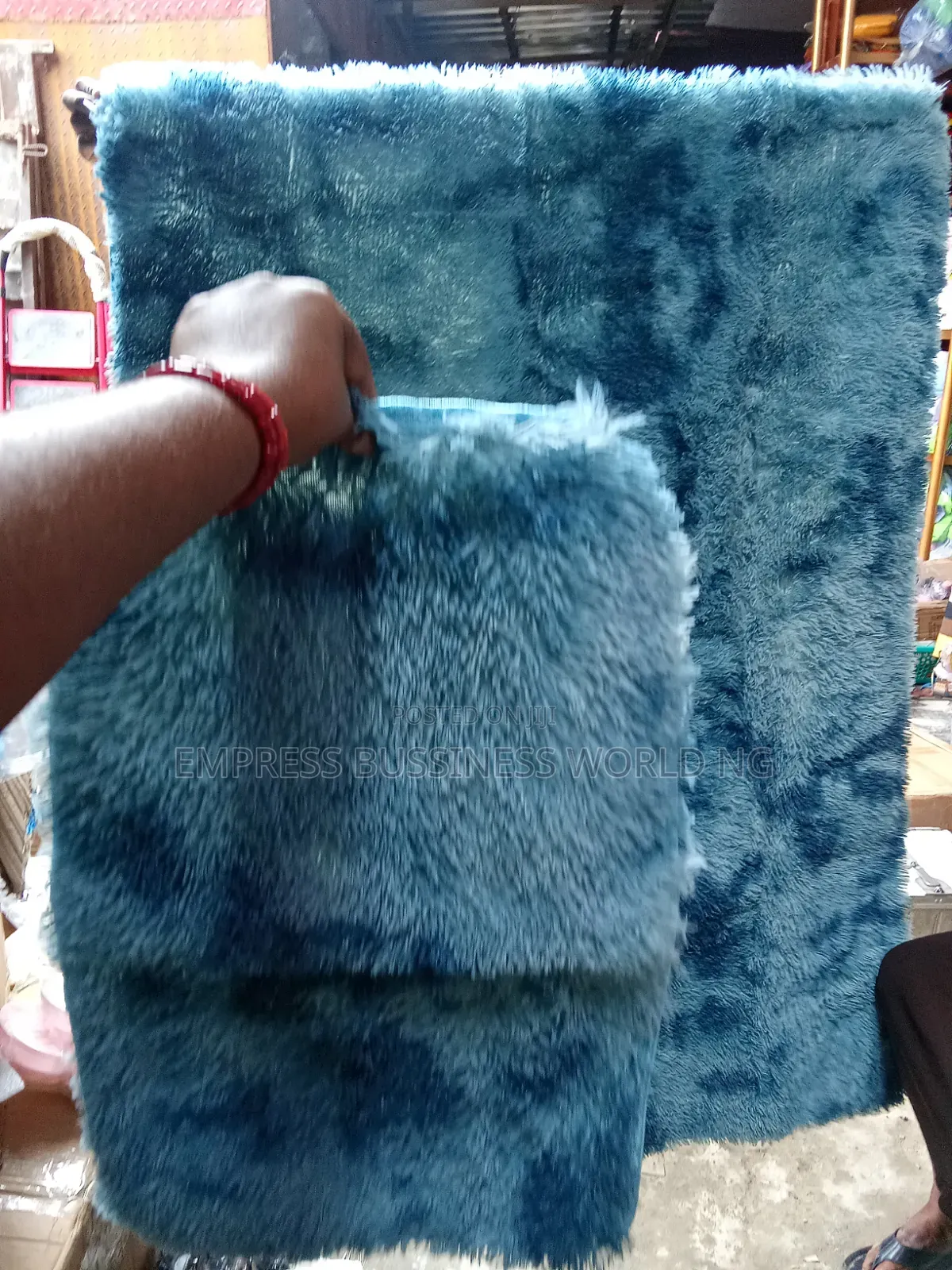 Fluffy Washable Side Rug--4ft X 5ft With Foot Mat