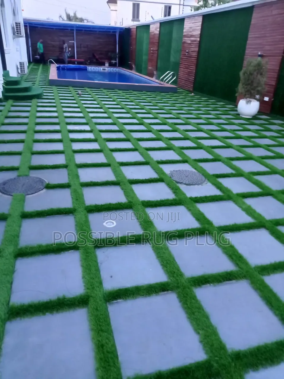 Quality Green Grass for Poolside