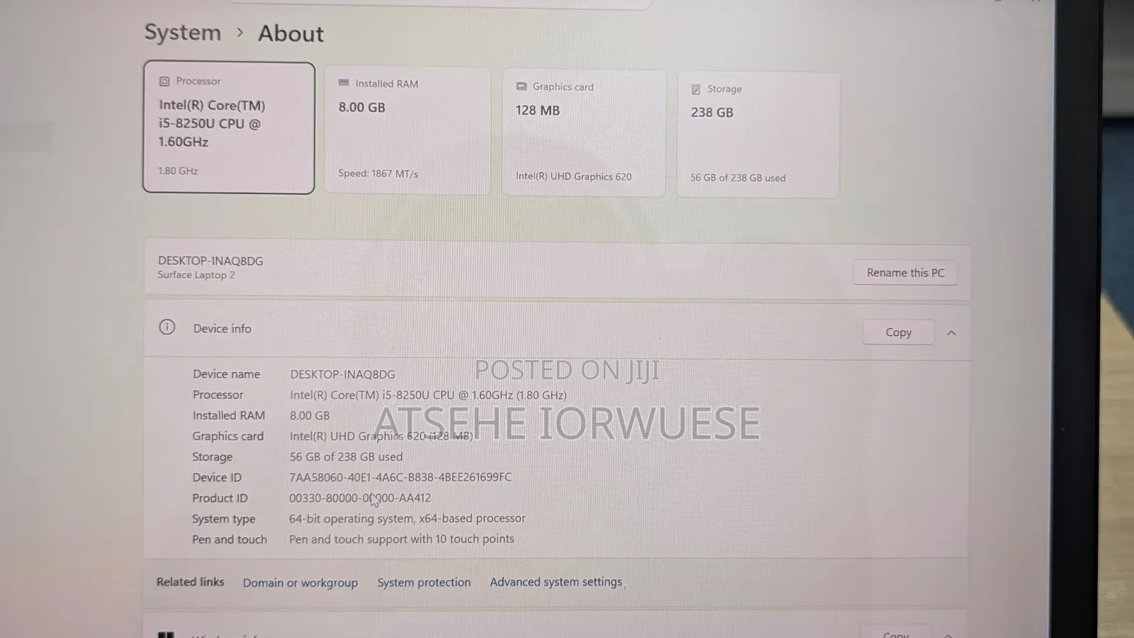 Laptop Microsoft Surface 2 8GB Intel Core i5 SSD 256GB