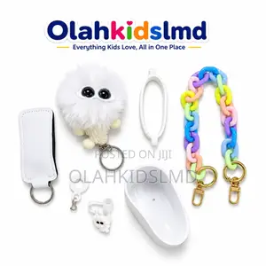 Cute Monster Keychain Rainbow Cup Charm Set