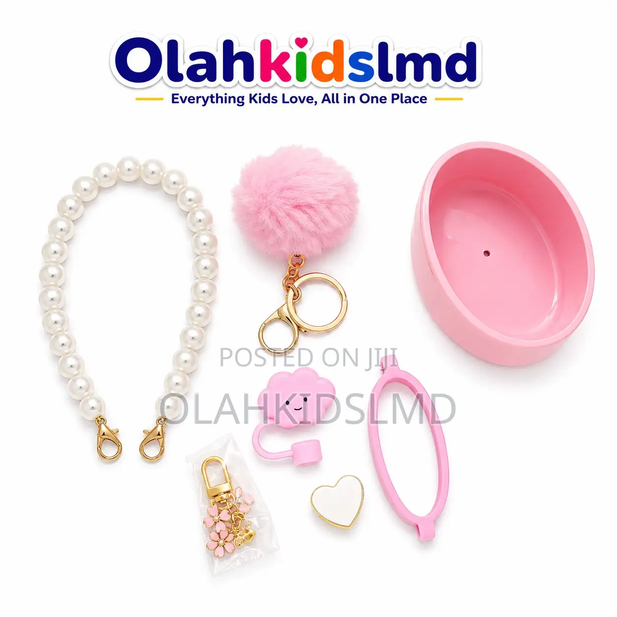 Cute Monster Keychain Rainbow Cup Charm Set