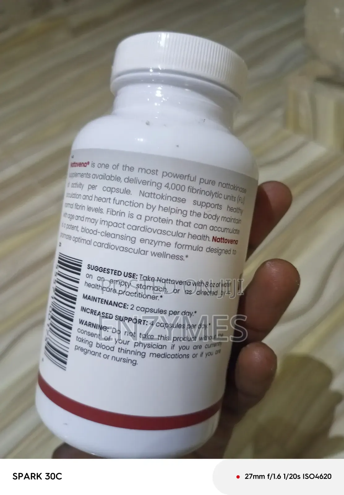 Nattokinase Enzyme 180 Capsules