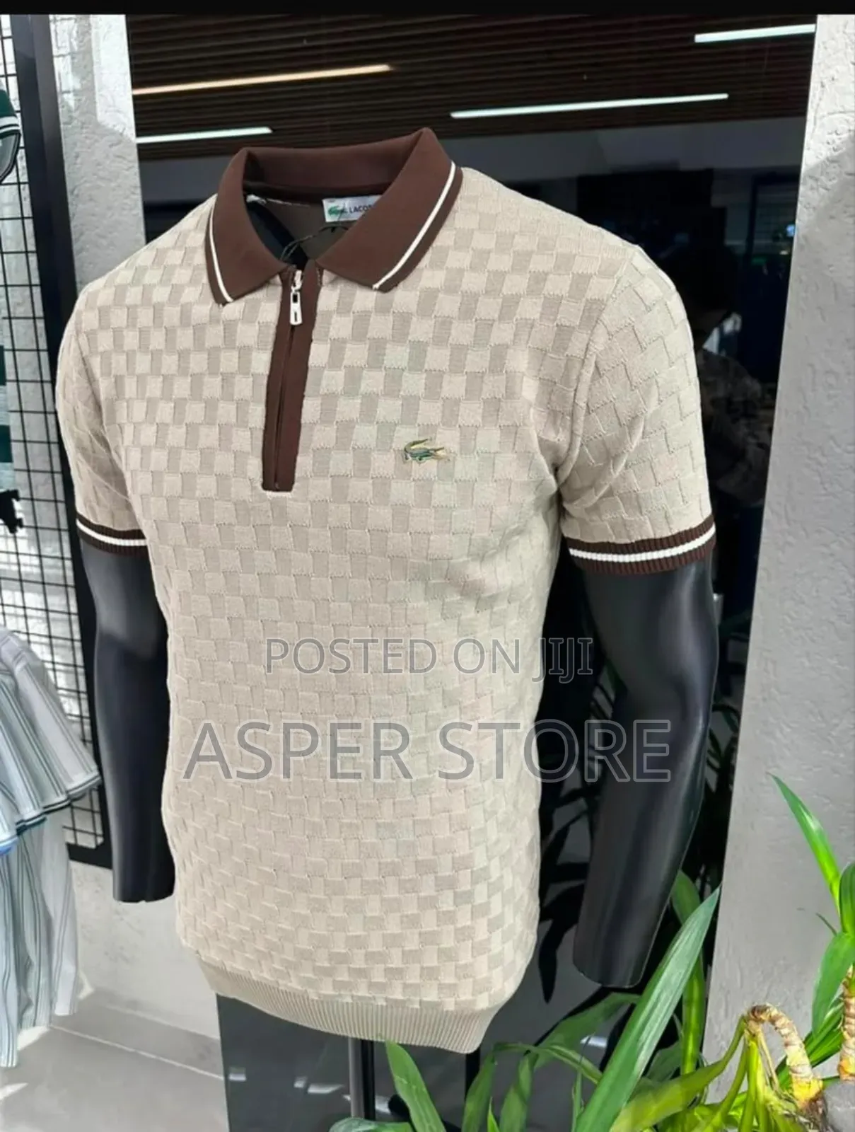 Well Branded Lacoste Zip Polo