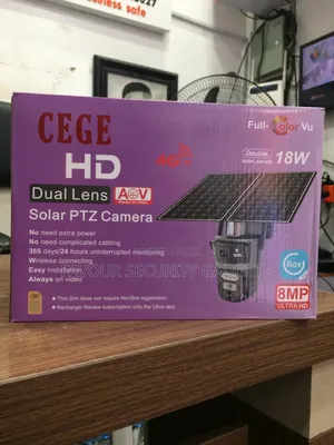High Quality Dual-Lens Solar Camera 8mp