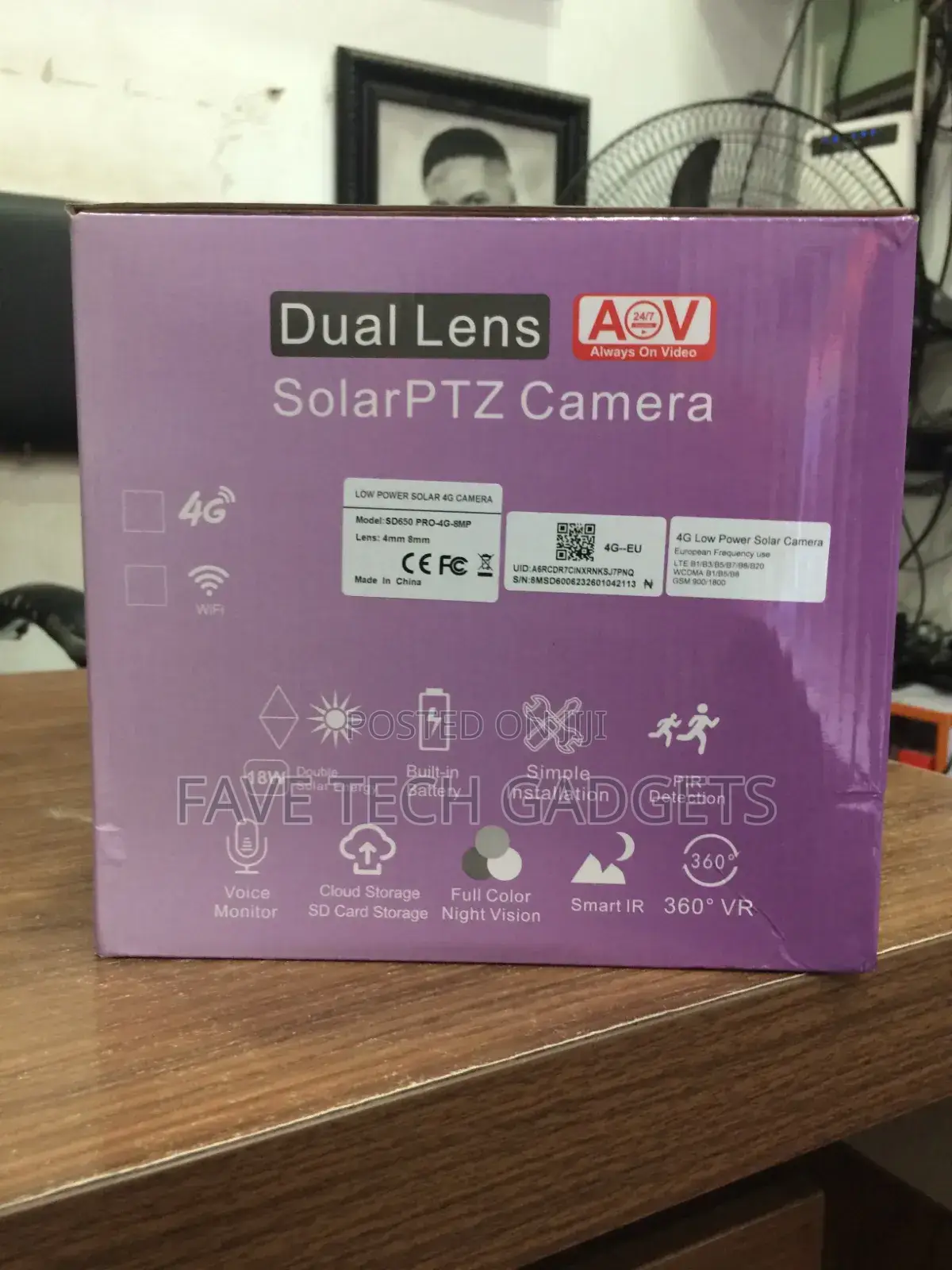 High Quality Dual-Lens Solar Camera 8mp