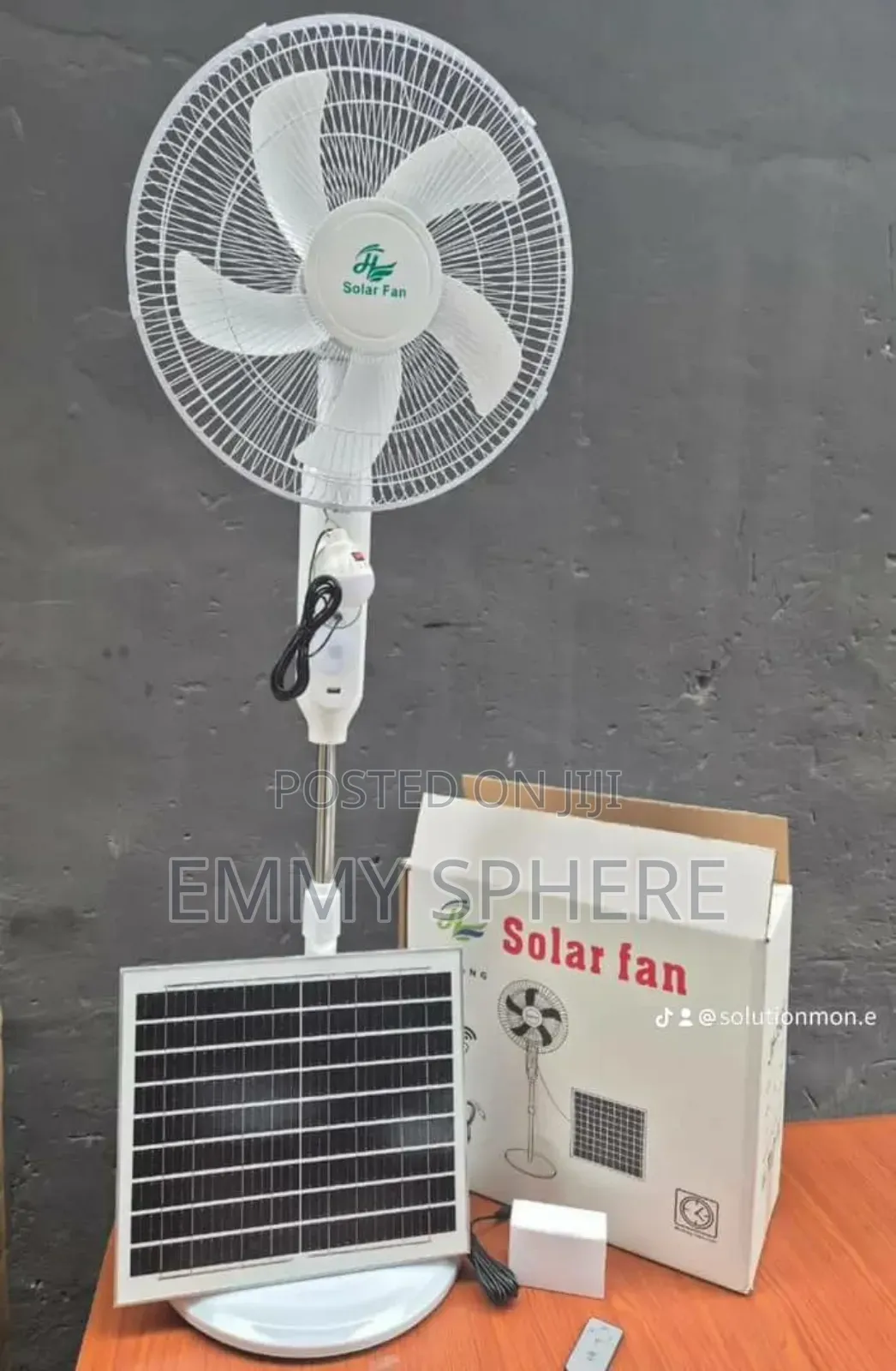 Solar Fan With Solar Panel and Bulb