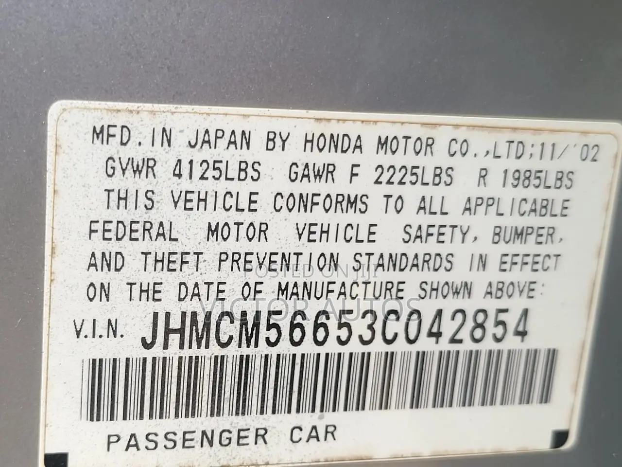 Honda Accord 2004 Silver