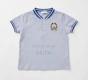 Boys’ Garfield Embroidered Polo T-Shirt | Light Blue Short Sleeve Top