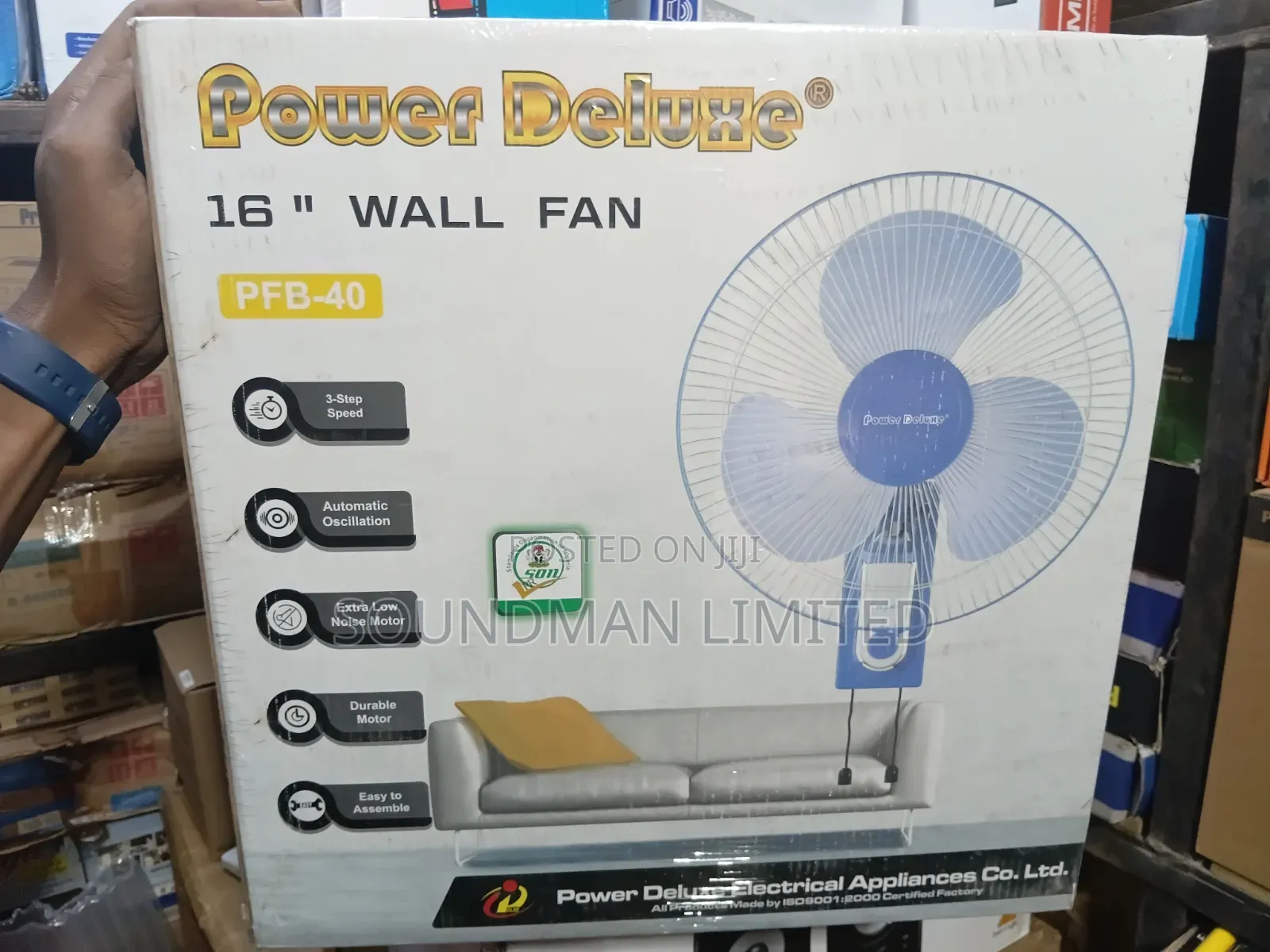 Power Deluxe 16" Wall Fan